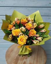 Букет цветов из:  Альстромерии и Розы в Кореизе