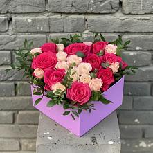 Цветочная композиция из Розы в коробке #REPLACE_PRED# Кореизе