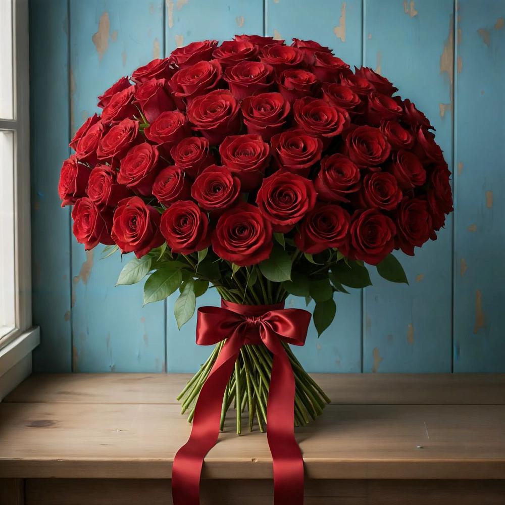 Букет Красные розы Блэк Меджик в Кореизе