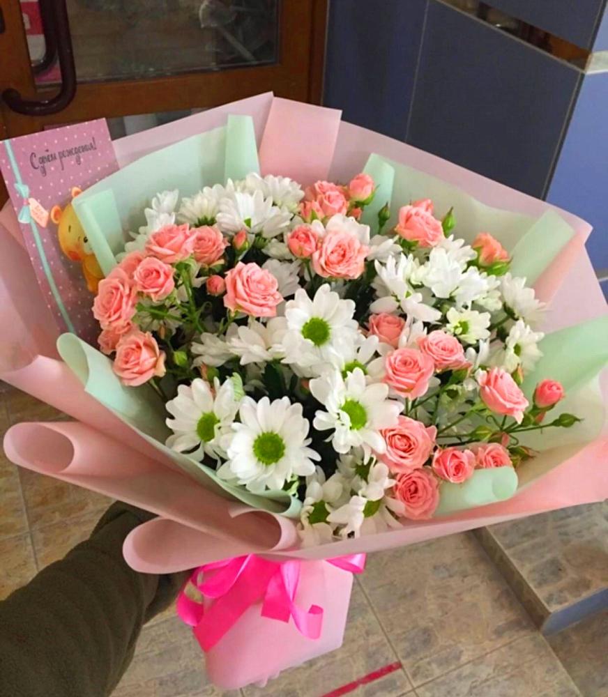 Букет цветов из: Розы и Хризантемы в Кореизе