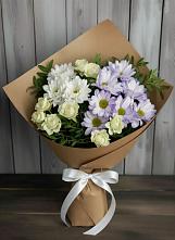 Букет цветов из:  Хризантемы и Розы в Кореизе