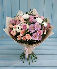 Букет цветов из:  Хризантемы, Розы и Альстромерии в Кореизе