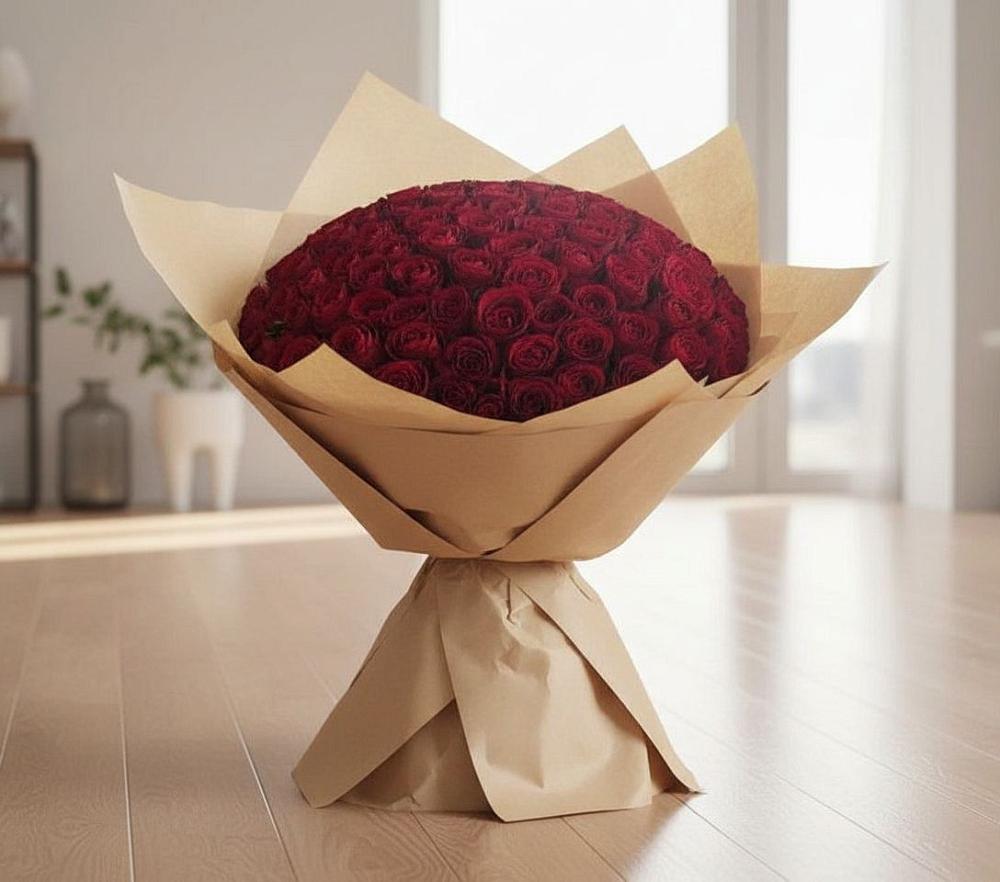 Букет 101 Красная роза в Кореизе