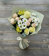 Букет цветов из:  Альстромерии, Розы и Хризантемы в Кореизе