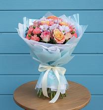 Букет цветов из:  Хризантемы и Розы #REPLACE_PRED# Кореизе