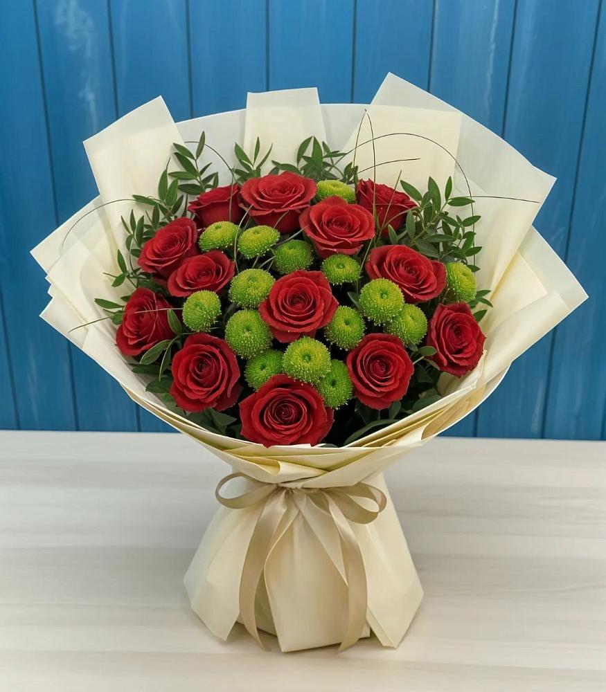 Букет цветов из: Розы и Хризантемы в Кореизе