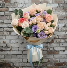 Букет цветов из:  Розы, Лизиантусы и Гвоздики #REPLACE_PRED# Кореизе